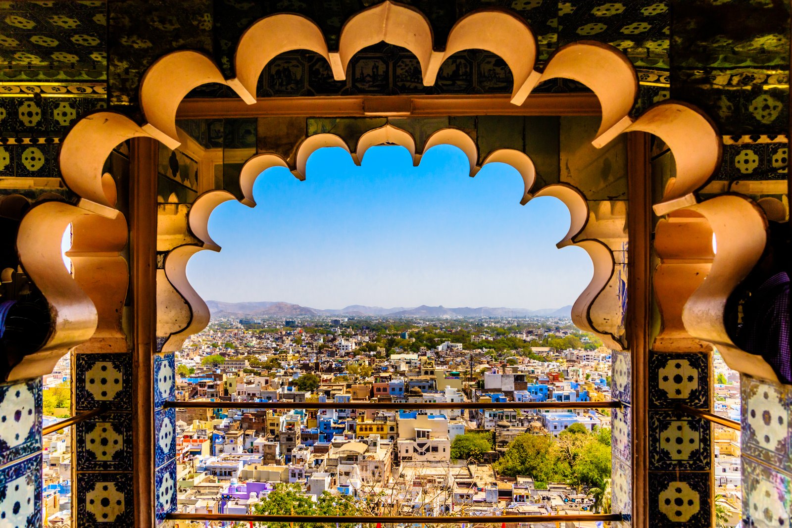 Beautiful view of Udaipur from City Palace window