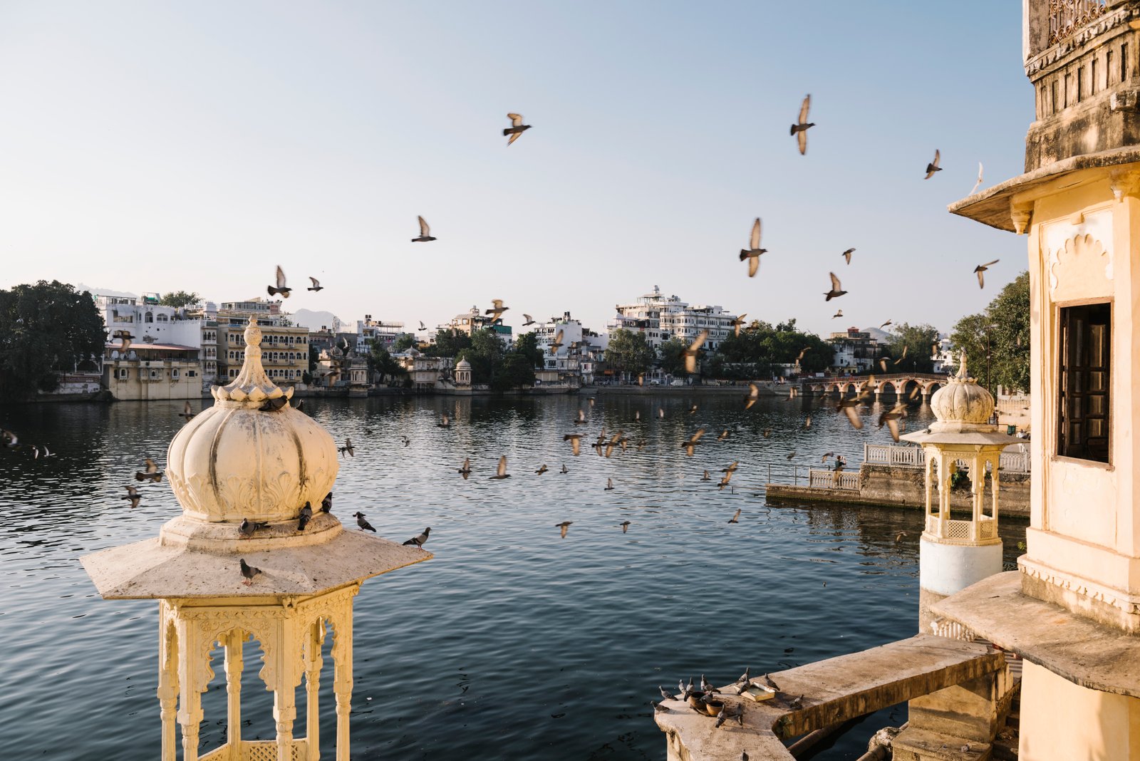 Udaipur city view from hotel balcony, Rajasthan